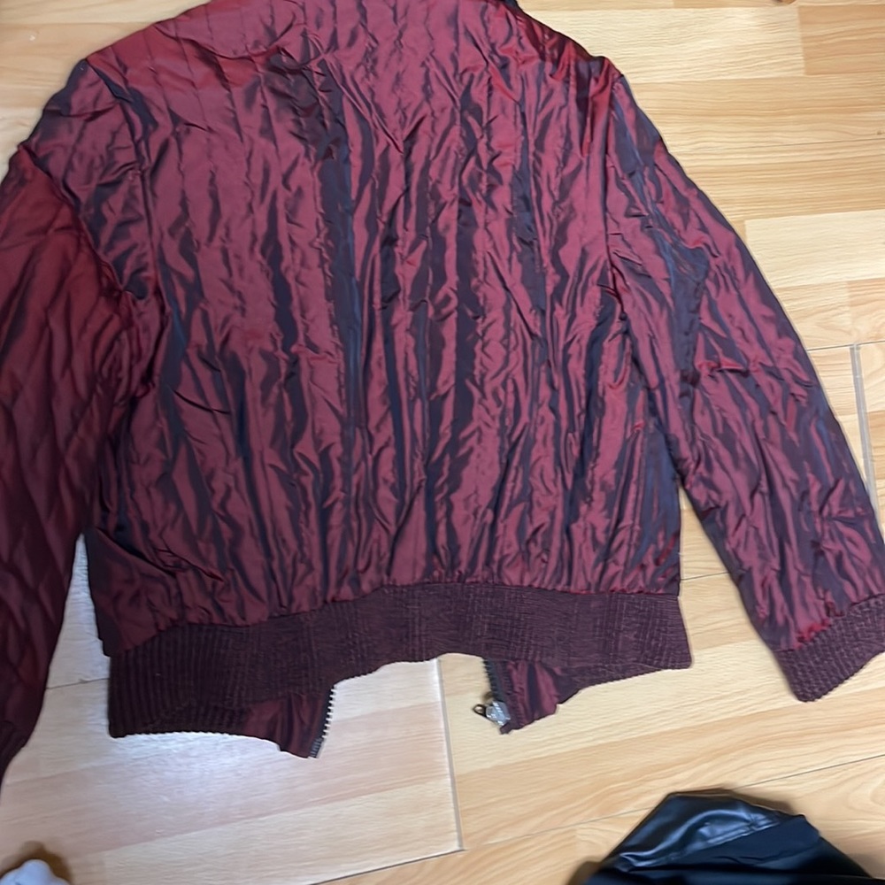 Y2K Rabbit fur & down insulated bomber jacket - Picture 3 of 4